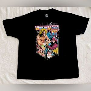 WWE WWF WrestleMania VI 6 Ultimate Warrior Macho Man Bret Hart T-Shirt Men's 2XL